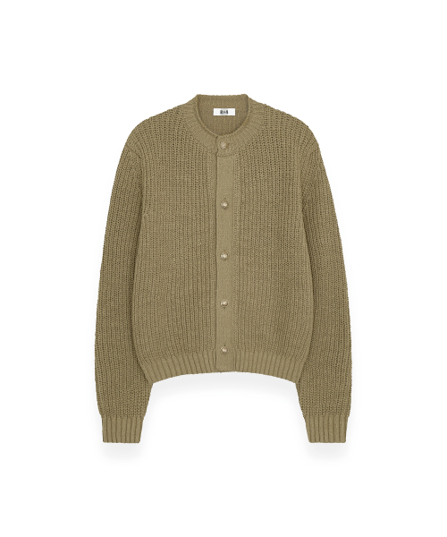 R-0067 / RAW COTTON CARDIGAN(BEIGE)