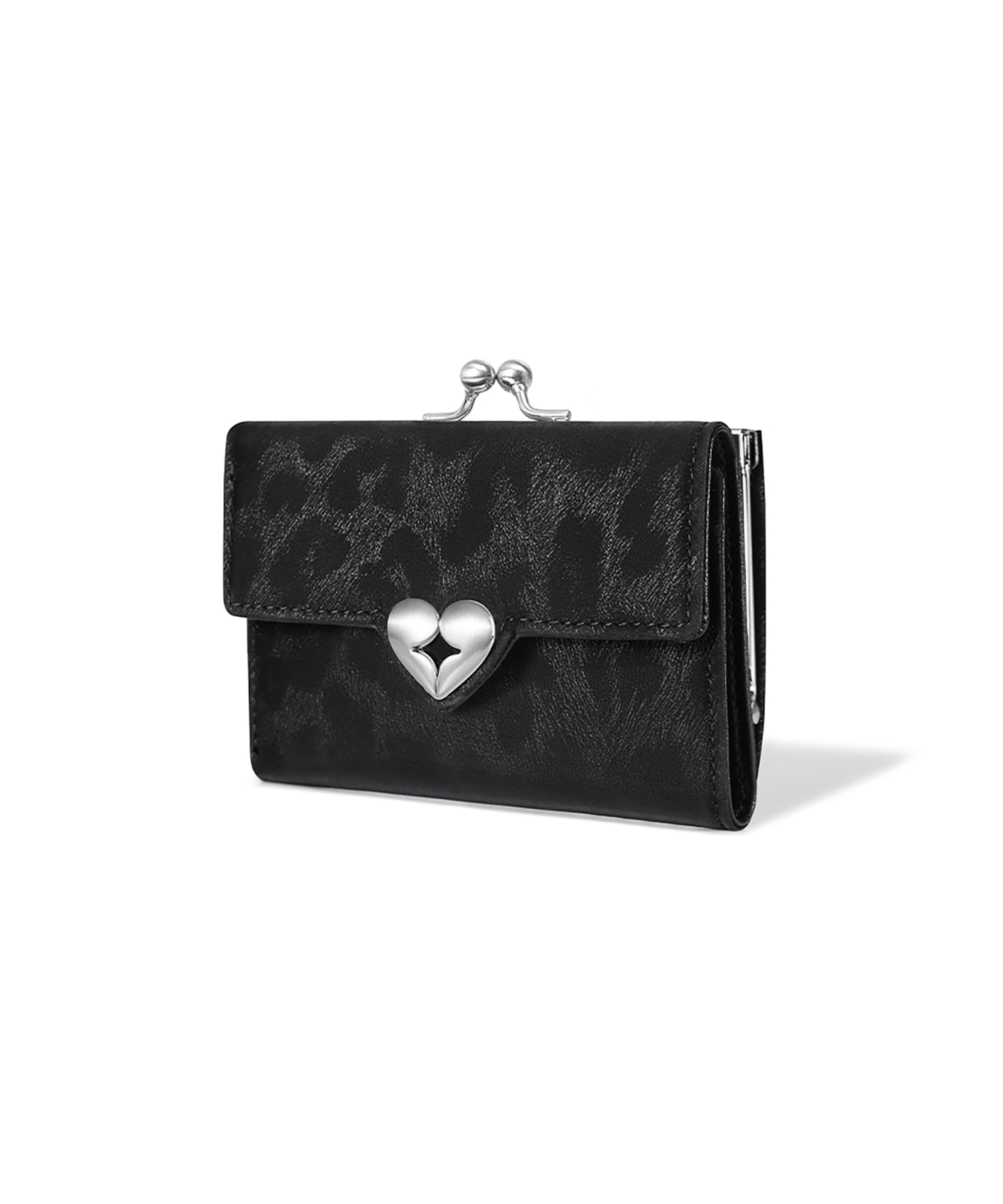 HEARTY FRAME WALLET - LEOPARD BLACK
