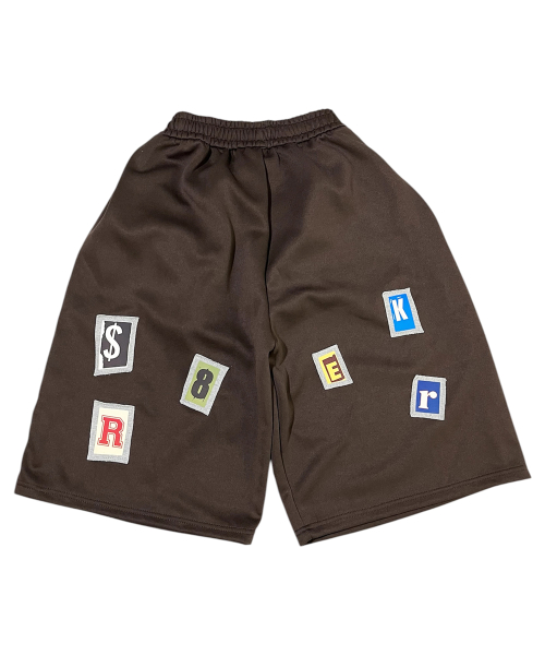 Collage Logo Sweat Bermuda Shorts ((Brown))