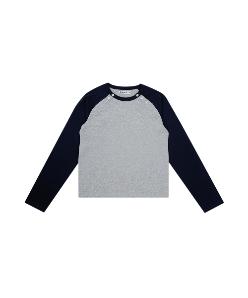 Double Side Button Raglan sleeve тёмно-синий
