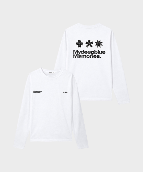 (W/M) CRACK SYMBOL LONG SLEEVE(WHITE)