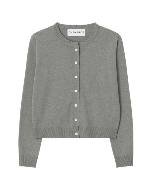 Женский базовый кардиган с круглым вырезом Grey