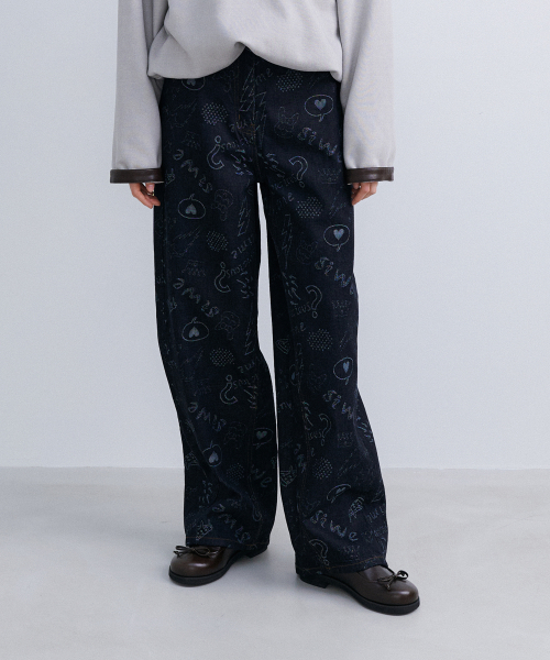 SKETCHED DENIM - NAVY