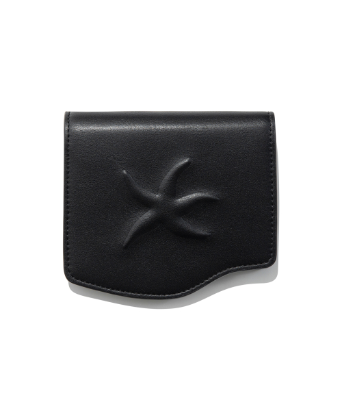 TCM embossed starfish wave wallet (black)
