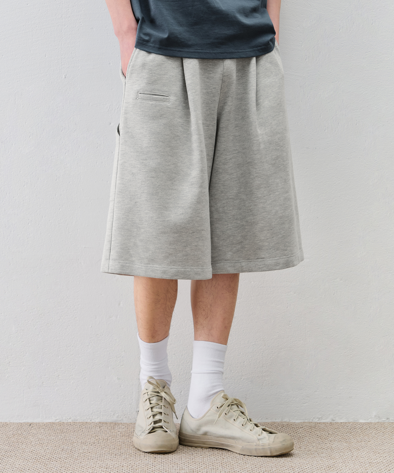 ROBUST LONG BERMUDA SWEAT PANTS [M.GREY]