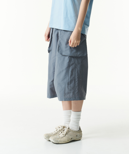 TCM pocket panel half pants (blue grey)