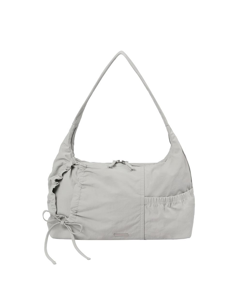 String shirring bag GREY