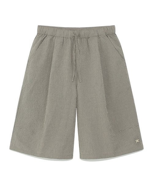 TCM mini logo relaxed half pants (khaki)