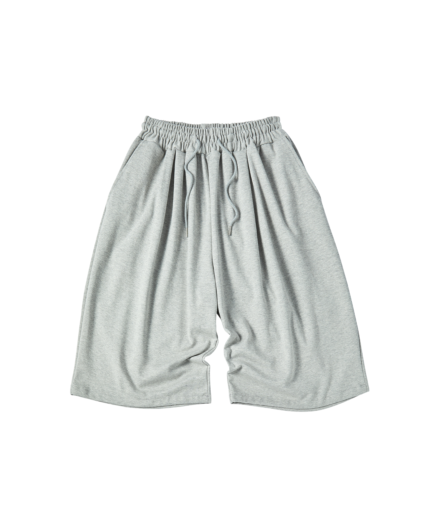 CHECK POCKET SWEAT SHORTS [GRAY]