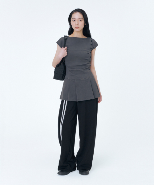 Pleats Button Mini Onepiece