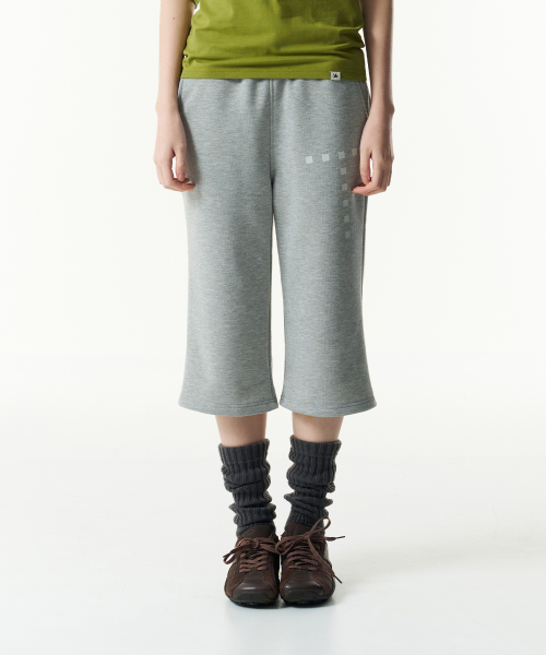 (w) TCM capri sweat pants (melange grey)