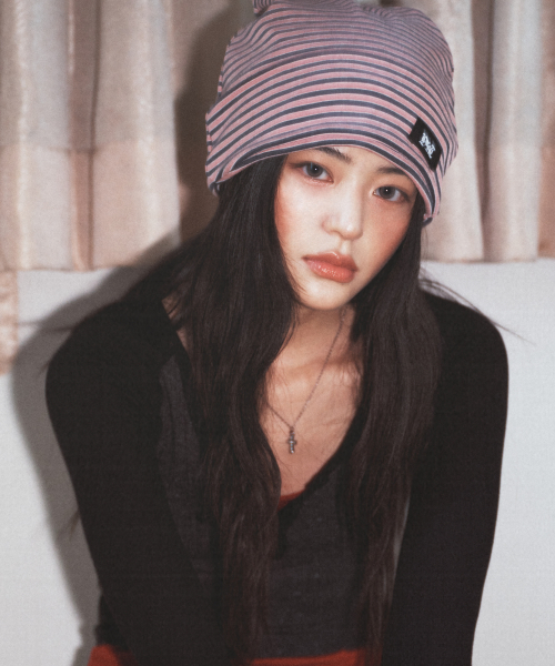 Stripe Beanie Pink