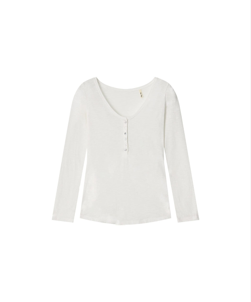 Shell Button Top White