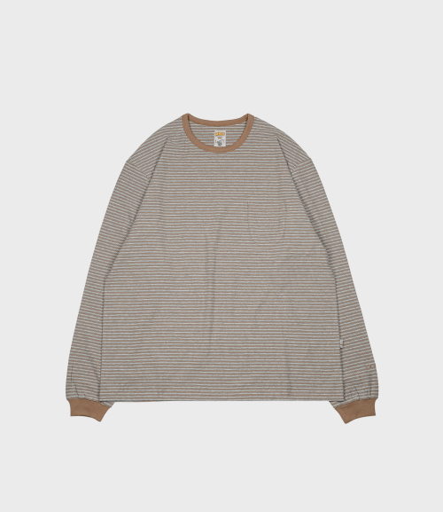 pocket stripe l/s tee (2colors)