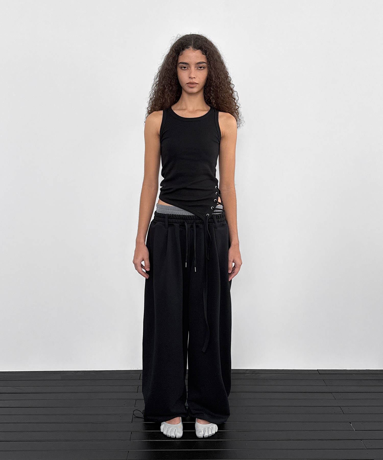 Double sweat Pants_Black