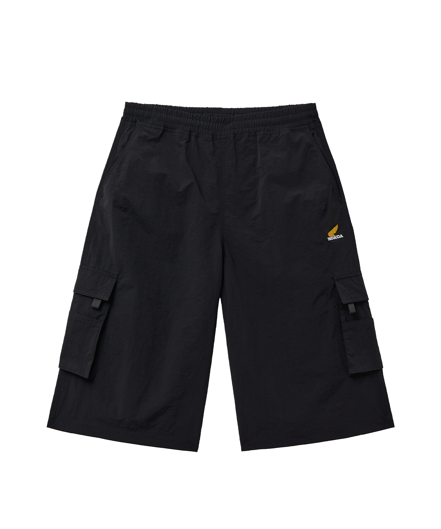 Nylon Cargo Bermuda Shorts Black