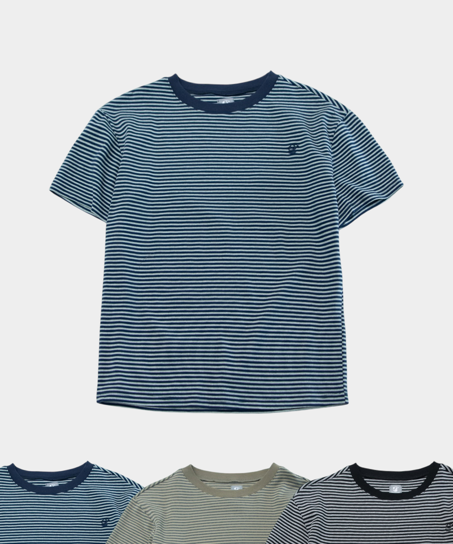 Оверсайз футболка в полоску с логотипом 3COLOR