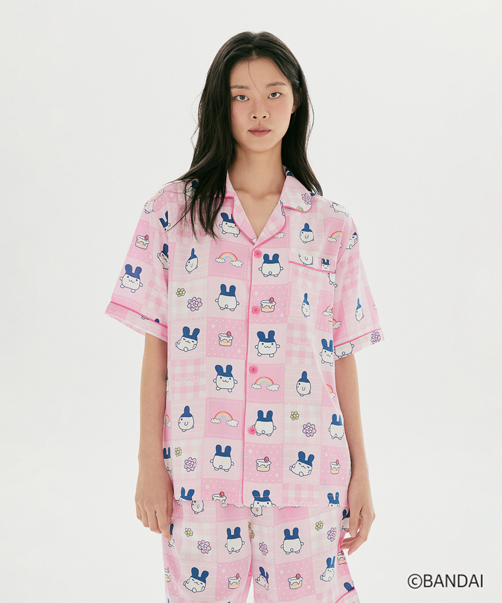 Пижама с коротким рукавом Тамагочи Y2K (Pink)_SPPPG25U07