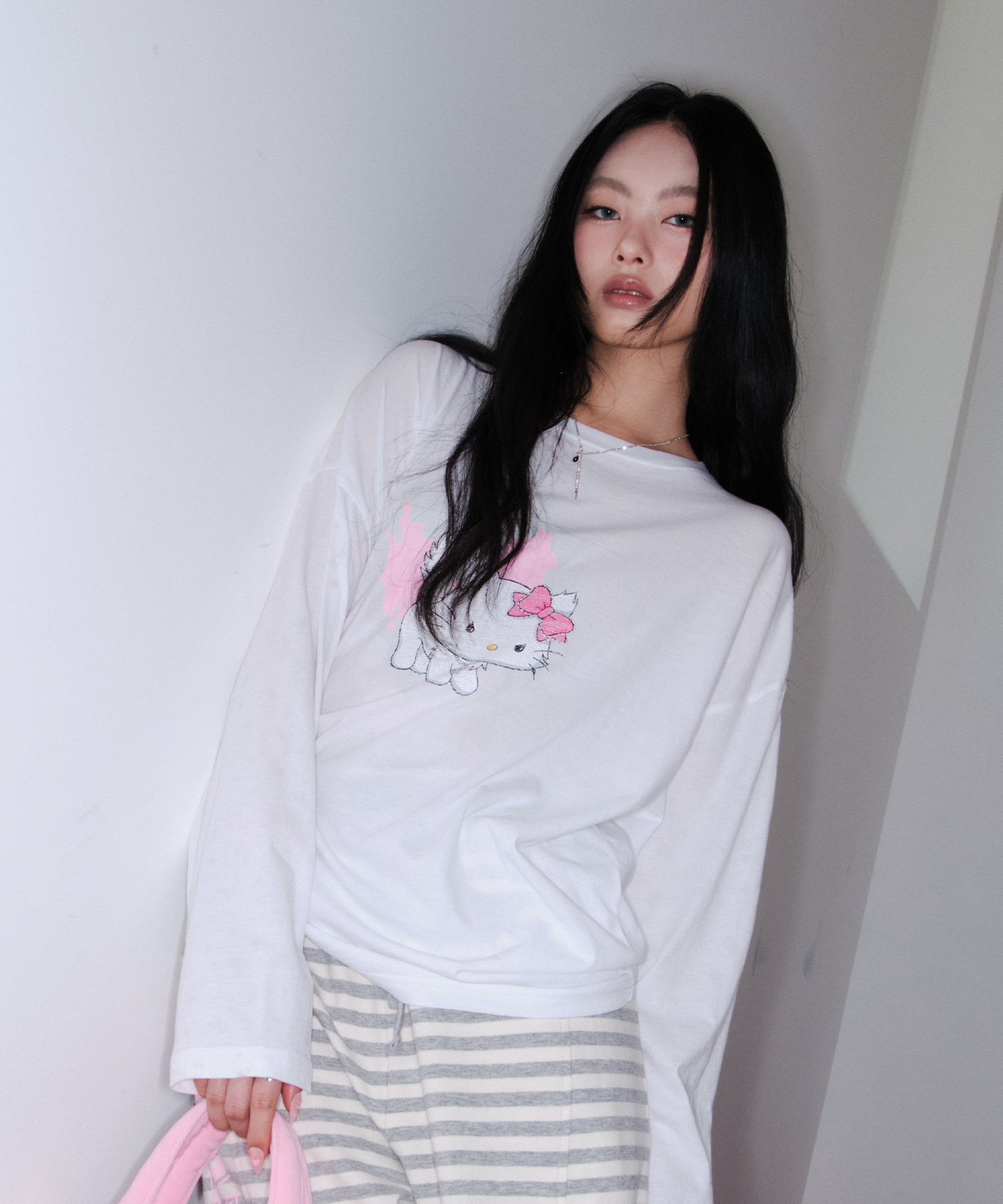 KIRSH X CHARMMYKITTY GRAPHIC LOOSE-FIT LONG SLEEVE