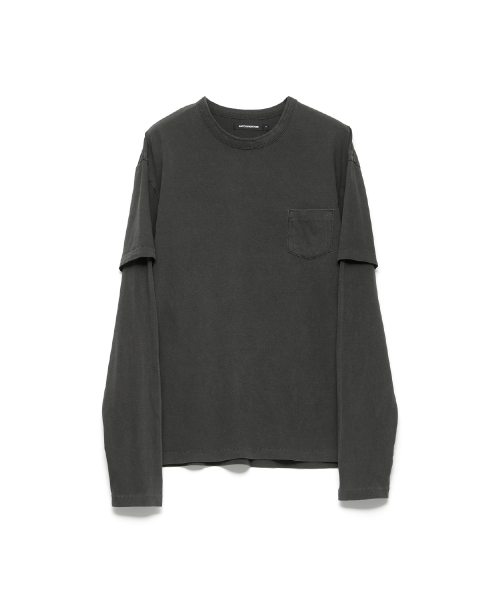 Split Tee Dyed Charcoal