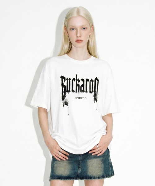 Оверсайз футболка с лого Splash (Off White)