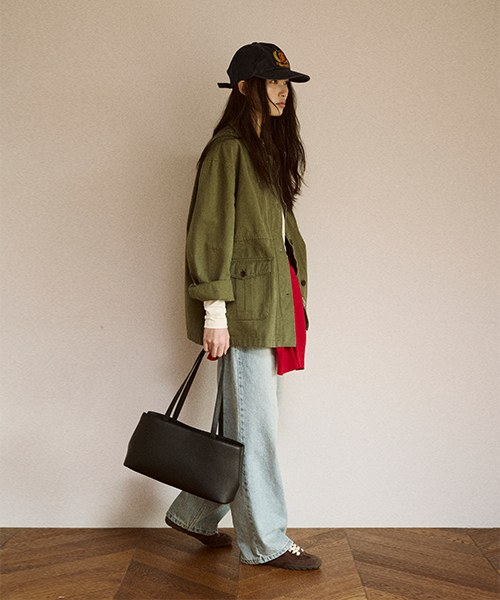 Woody long shoulder bag-black