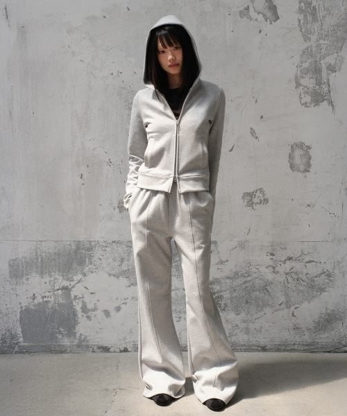 [Sollano x DIVEIN WOMEN] FLARE SWEAT PANTS MELANGE GRAY