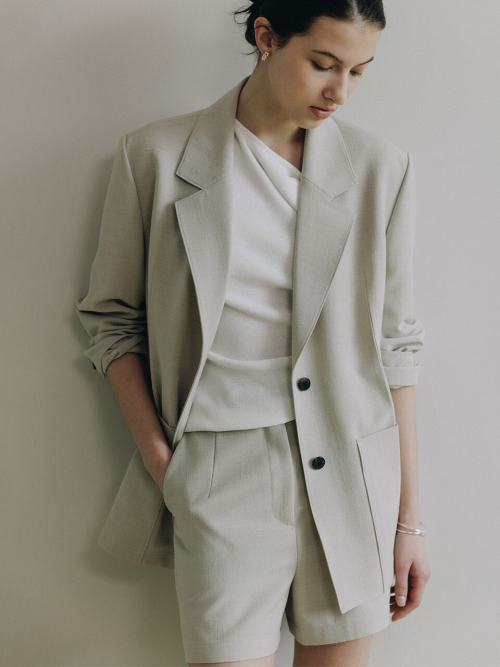 Line Like Single-Breasted Back Slit Jacket SW6MJ785-91