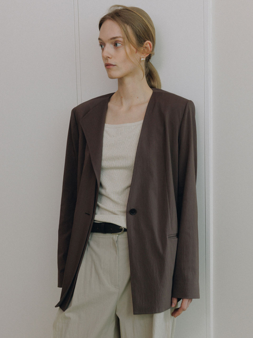 Detachable Collar V-neck Jacket SW6MJ783-93