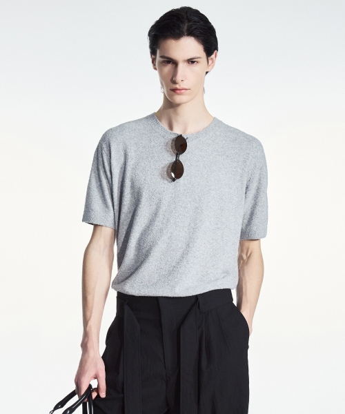 Terry Crewneck Knit (Melange Grey) TNSW6E203G2