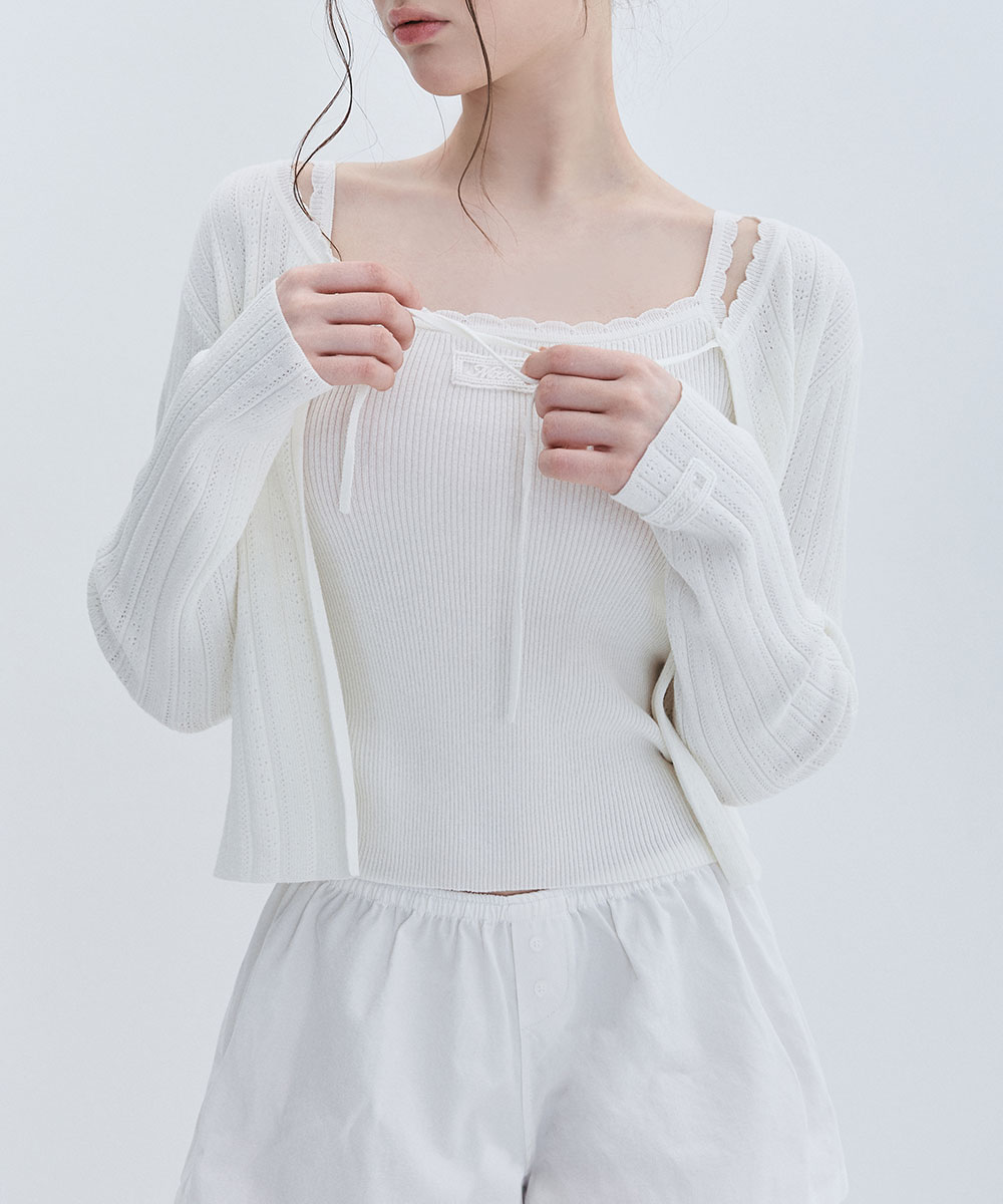 CREAMY LABEL кардиган - CREAM