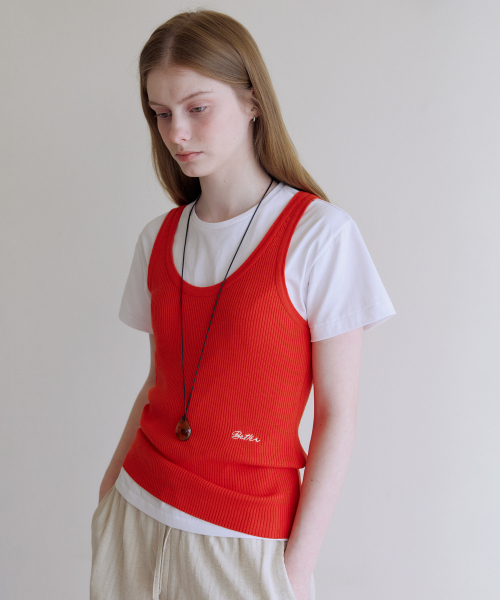 Cotton sleeveless [KNSS08TS09]_Red