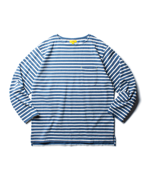 CLASSIC полосатый L/S тиска [MARINE синий]