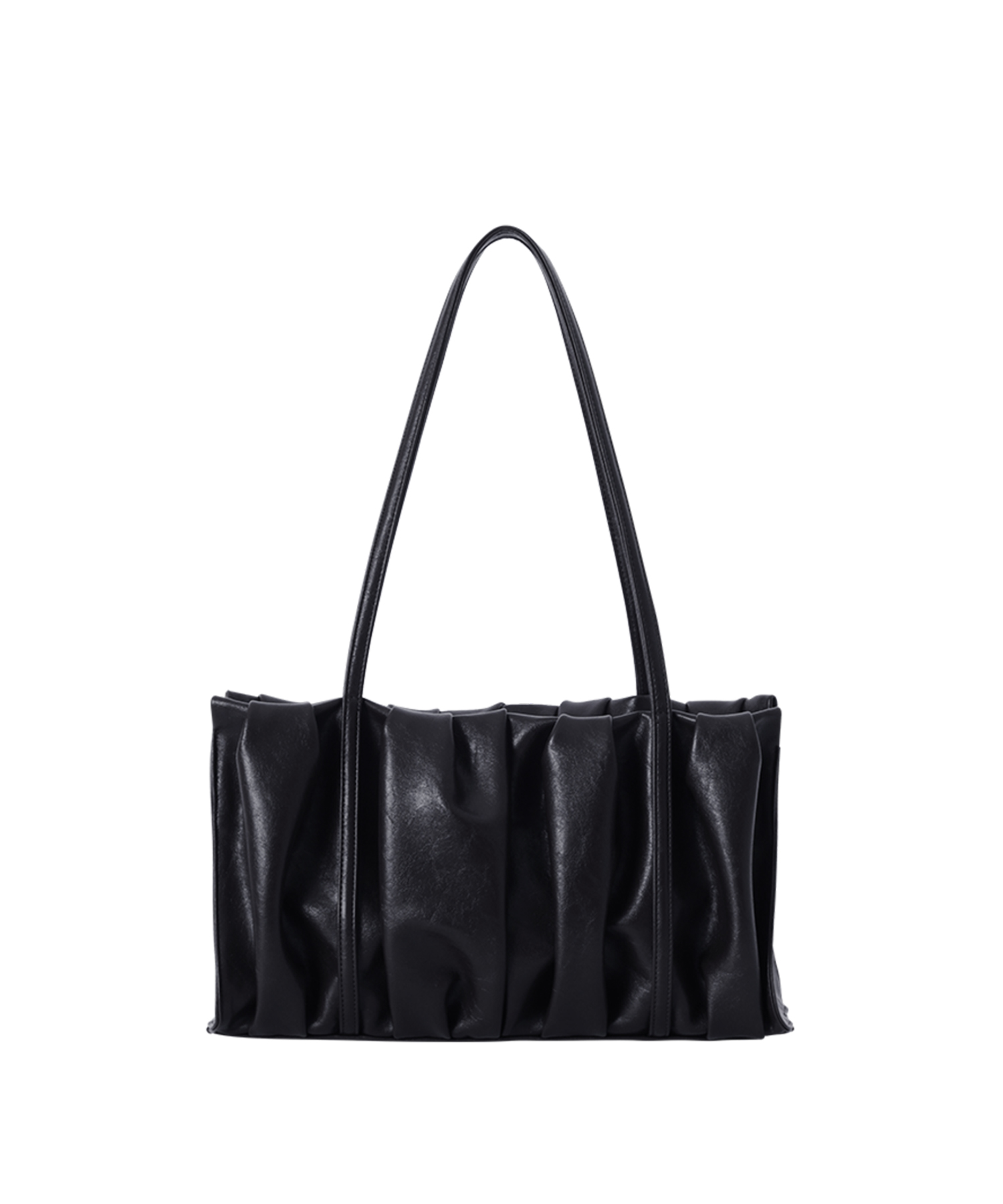 SHIRRING SQUARE SHOULDER BAG чёрный