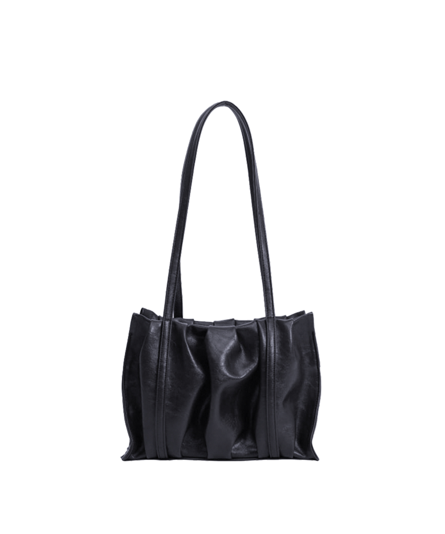 SHIRRING SQUARE SHOULDER MINI BAG чёрный