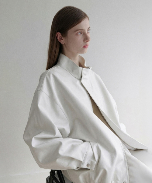 les половинка leather куртка (Ivory)