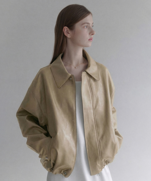 les kara leather куртка (beige)