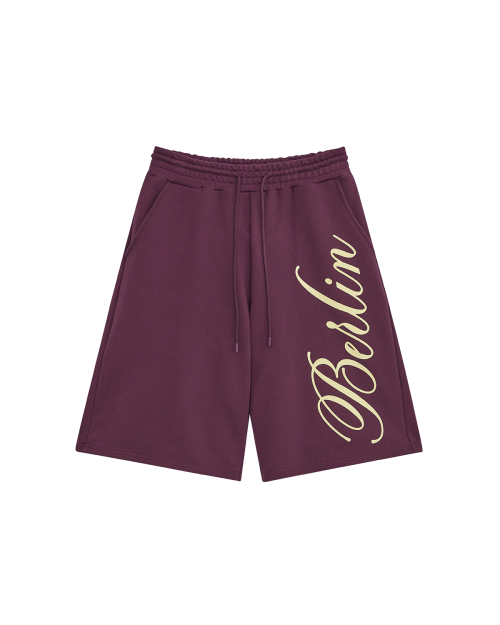 PARIS BERLIN SEOUL BERMUDA SWEAT PANTS (PURPLE)
