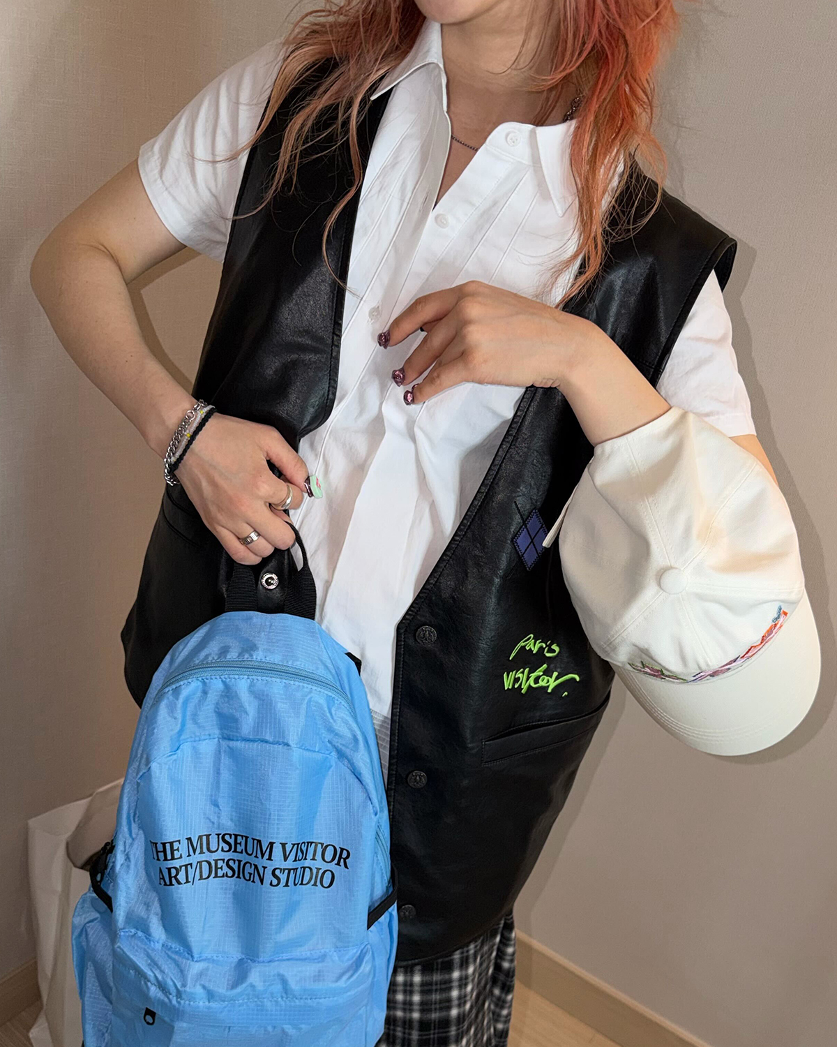 PARIS BERLIN SEOUL LEATHER VEST (чёрный)