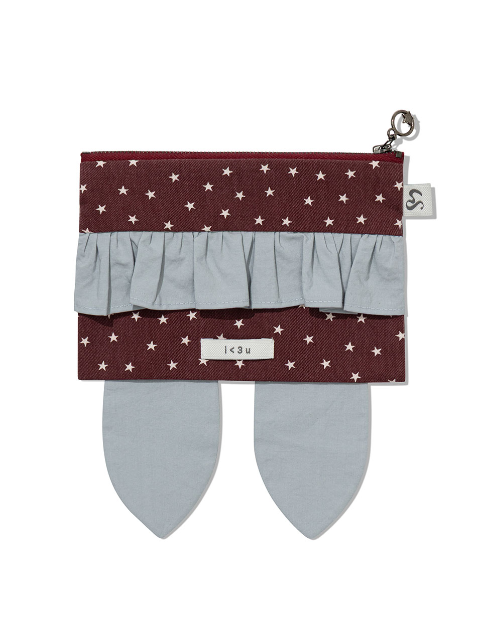 RABBIT STAR POUCH(BURGUNDY)