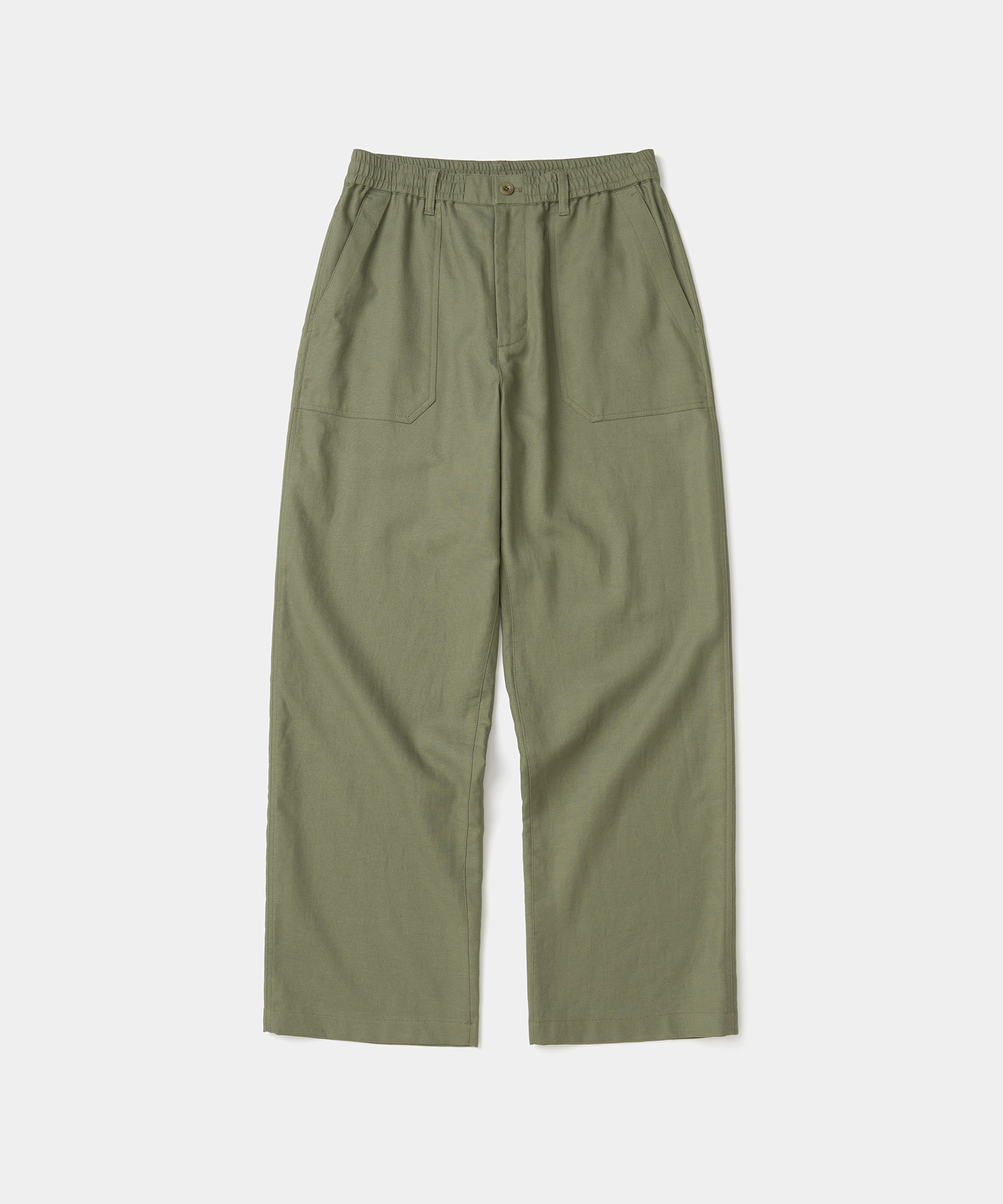 linen blended banding fatigue брюки olive