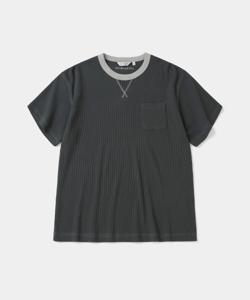 waffle crew neck s/s t-рубашка уголь