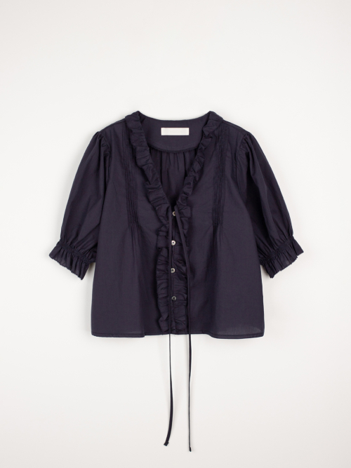 Shirring blouse (тёмно-синий)