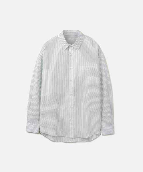 Оверсайз рубашка в полоску LIGHT BLUE