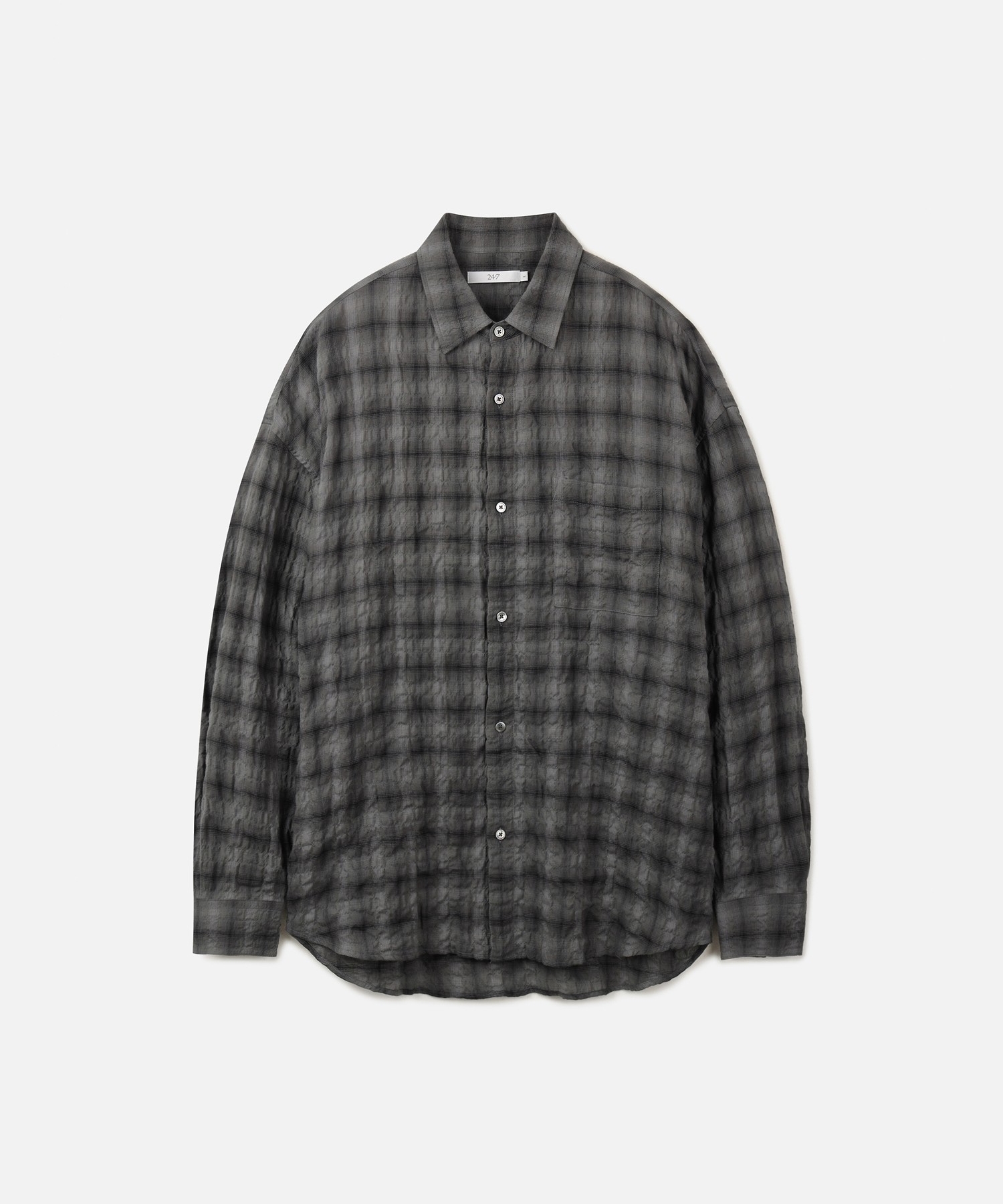 OVERSIZED CREASE клетка рубашки (247)_TMSFX26392BKX