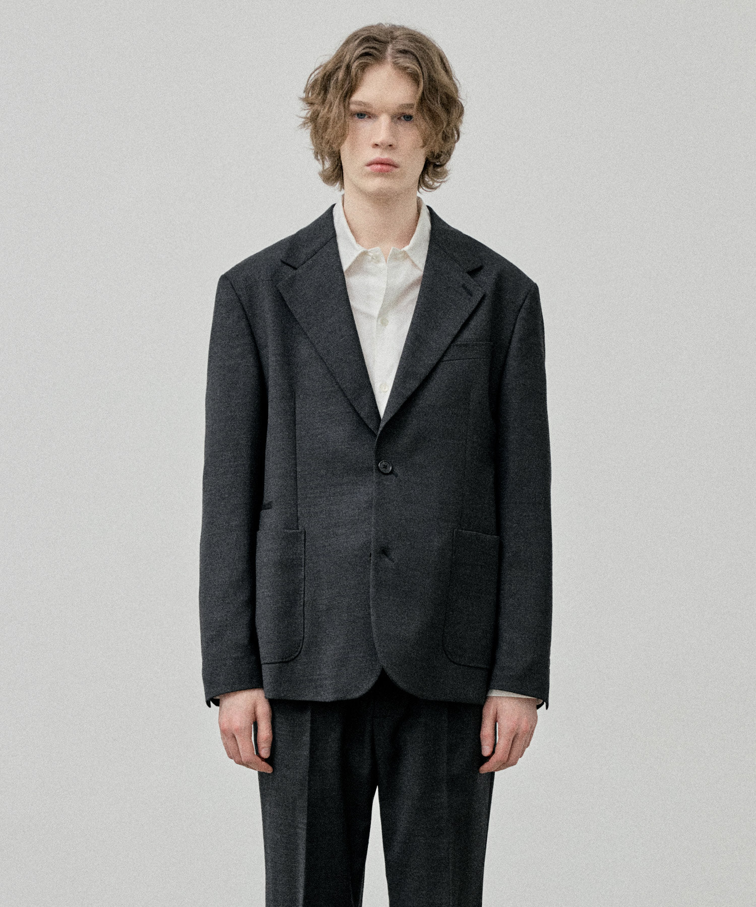 HAUS ITALY WOOL жакет Charcoal Grey (semi-overfit)_CSJUC12HSC