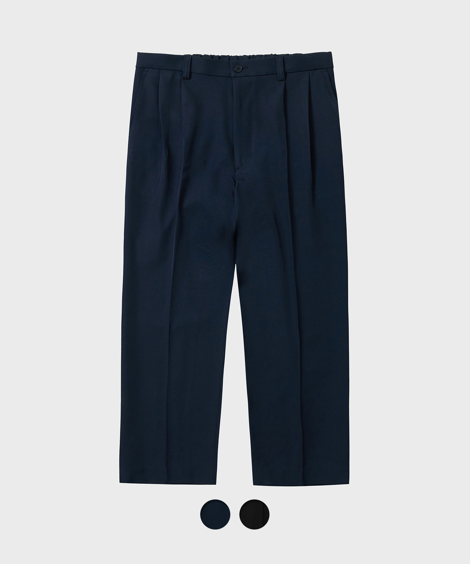 TY TWO-TUCK BANDING SLACKS, 2COLOR