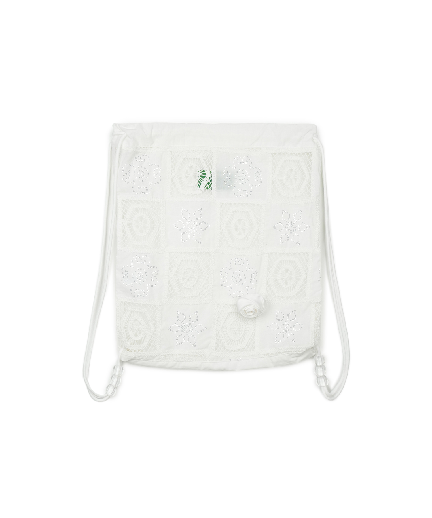 Crochet Drawstring сумка (Ivory)