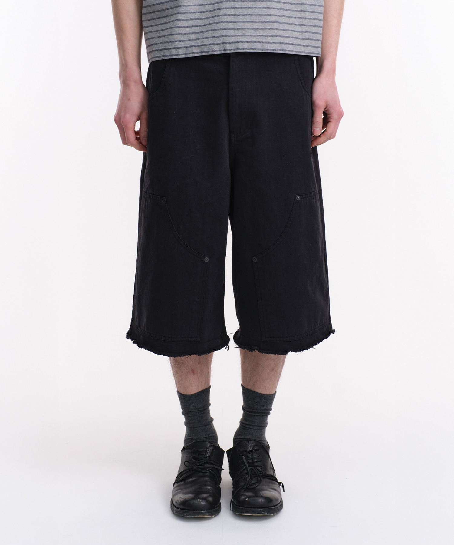 WASHED COTTON BERMUDA брюки (черный)