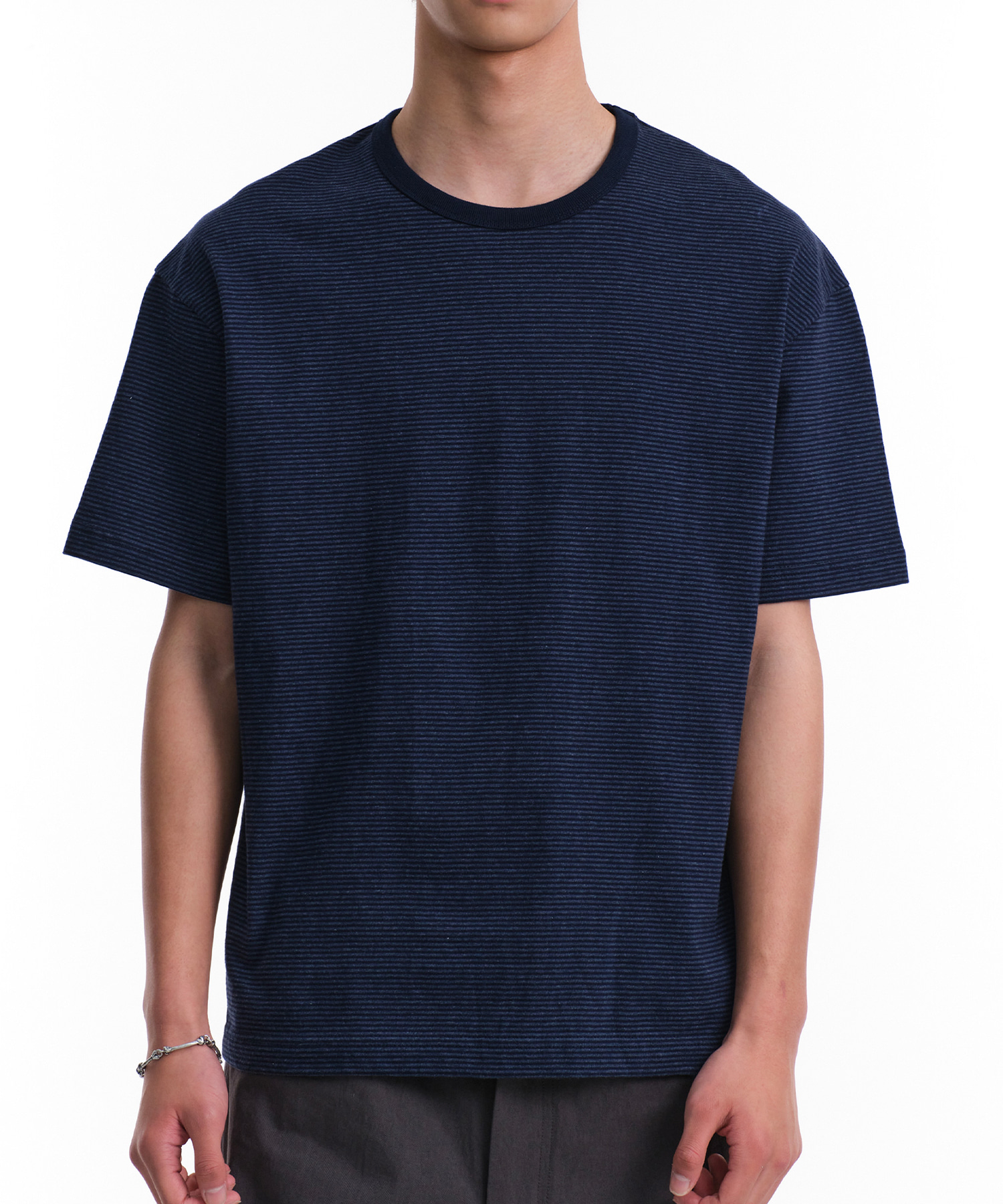 UNIFORM полоска T-SHIRTS (INDIGO/темно-синий)
